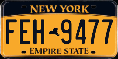 NY license plate FEH9477