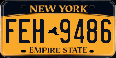 NY license plate FEH9486
