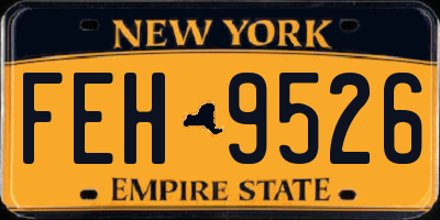 NY license plate FEH9526