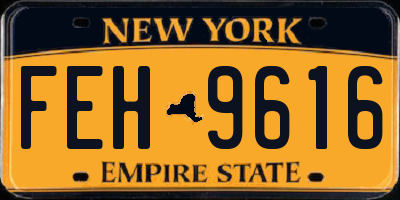 NY license plate FEH9616