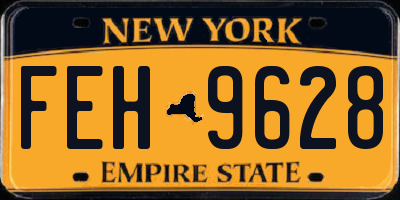 NY license plate FEH9628