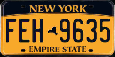 NY license plate FEH9635