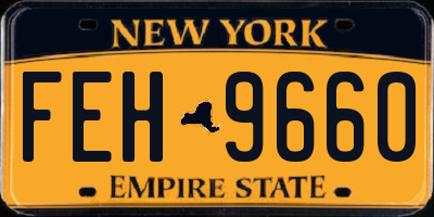 NY license plate FEH9660