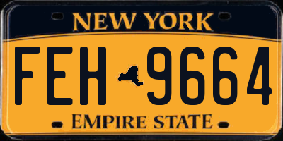 NY license plate FEH9664