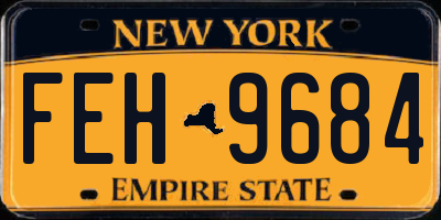 NY license plate FEH9684