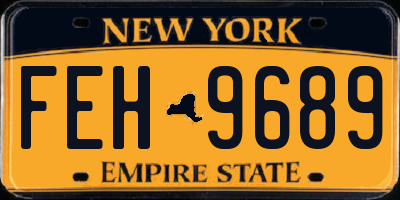 NY license plate FEH9689