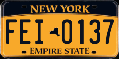 NY license plate FEI0137