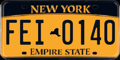 NY license plate FEI0140
