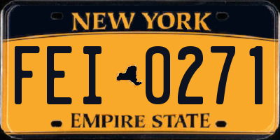 NY license plate FEI0271