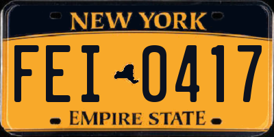 NY license plate FEI0417