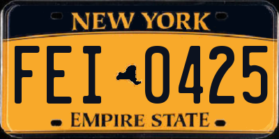NY license plate FEI0425