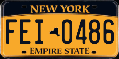 NY license plate FEI0486
