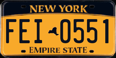 NY license plate FEI0551