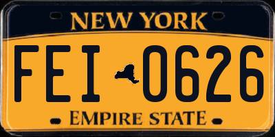 NY license plate FEI0626
