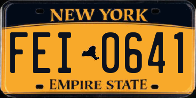 NY license plate FEI0641