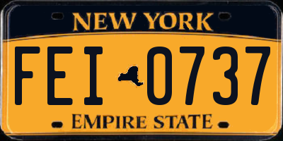 NY license plate FEI0737