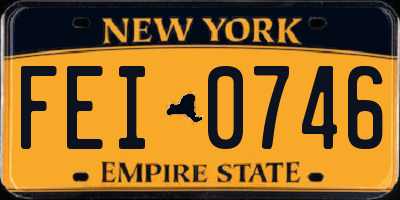 NY license plate FEI0746