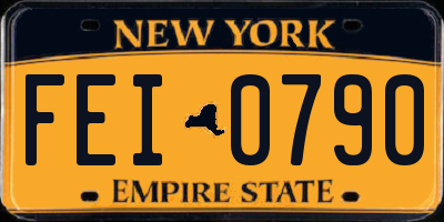 NY license plate FEI0790