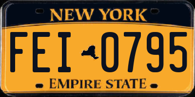 NY license plate FEI0795