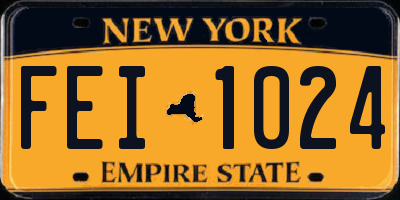 NY license plate FEI1024