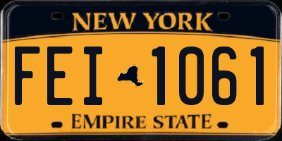 NY license plate FEI1061
