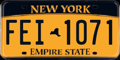 NY license plate FEI1071
