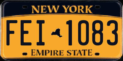 NY license plate FEI1083