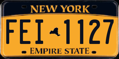 NY license plate FEI1127