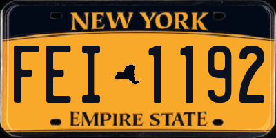 NY license plate FEI1192