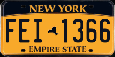 NY license plate FEI1366