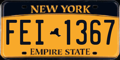 NY license plate FEI1367