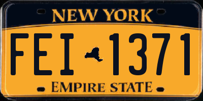 NY license plate FEI1371