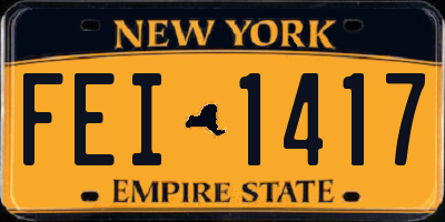NY license plate FEI1417