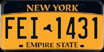 NY license plate FEI1431