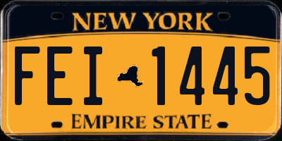 NY license plate FEI1445
