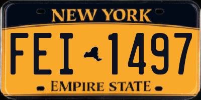 NY license plate FEI1497