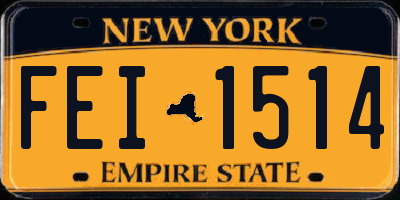 NY license plate FEI1514