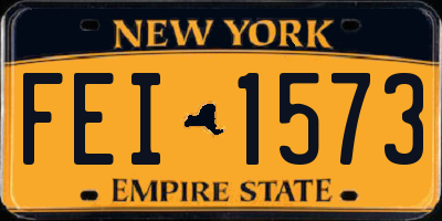 NY license plate FEI1573