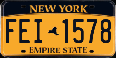 NY license plate FEI1578