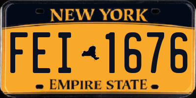 NY license plate FEI1676