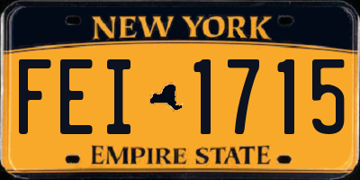NY license plate FEI1715