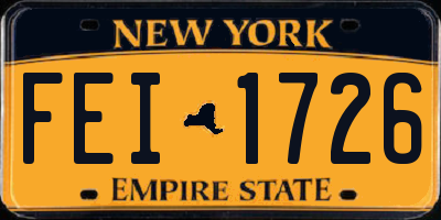 NY license plate FEI1726