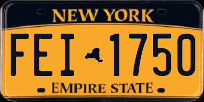 NY license plate FEI1750