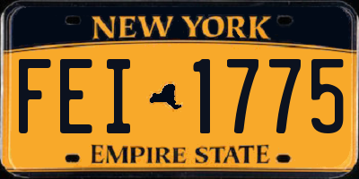 NY license plate FEI1775