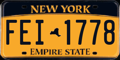 NY license plate FEI1778