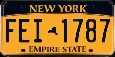 NY license plate FEI1787