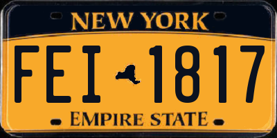 NY license plate FEI1817