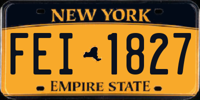 NY license plate FEI1827