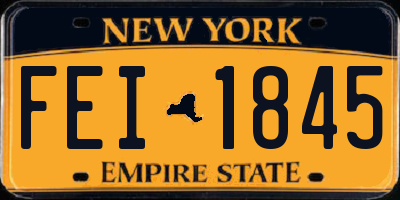 NY license plate FEI1845