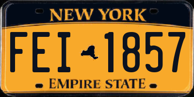 NY license plate FEI1857